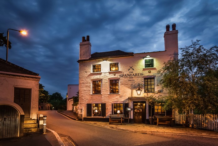 The Spaniards Inn, Hampstead, London at Night