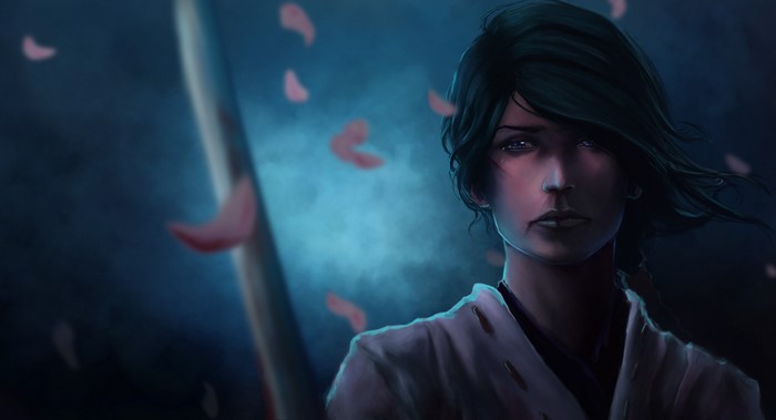 Samurai 7 character with sword