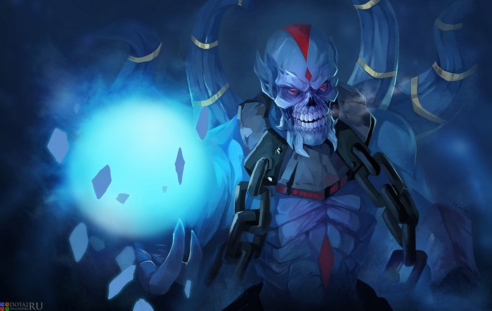 Lich from DOTA 2 casting a spell