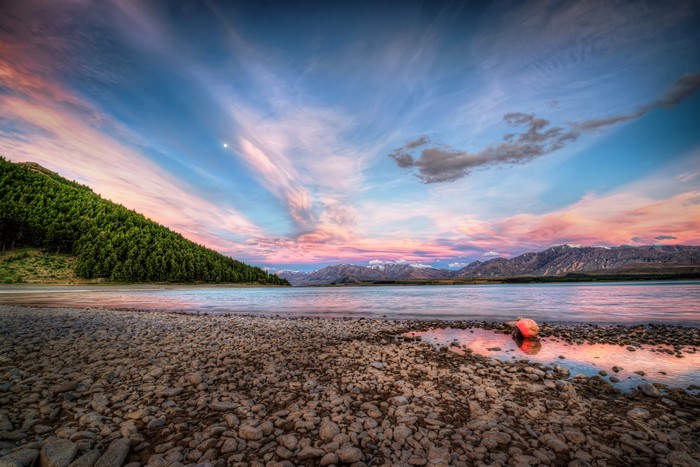 Lake Tekapo, New Zealand at Sunset