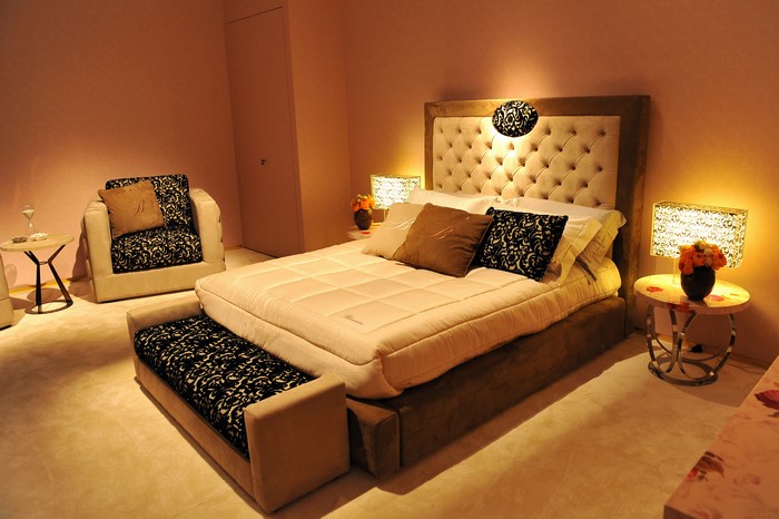 Bedroom Interior Design with Bed and Pillows