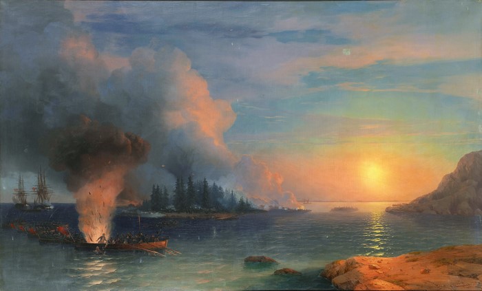 The Battle of Bomarsund by Ivan Aivazovsky