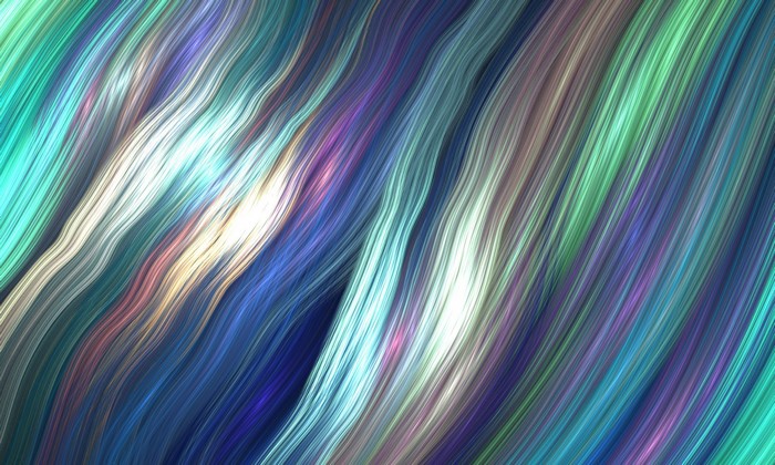 Abstract wavy lines of color