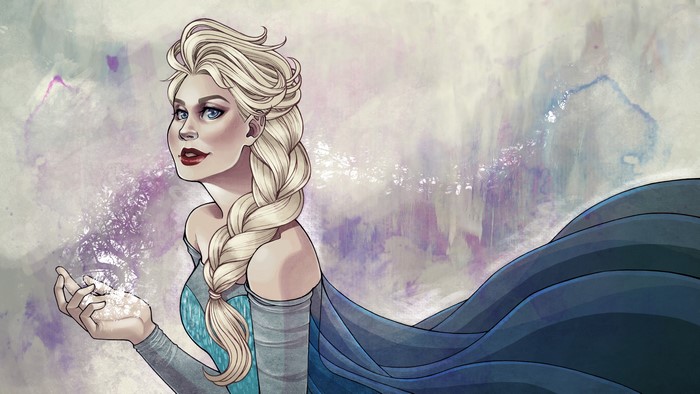Elsa from Frozen with Braid Hair