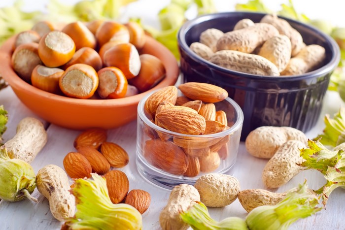 Nuts: Hazelnuts, Almonds, and Peanuts