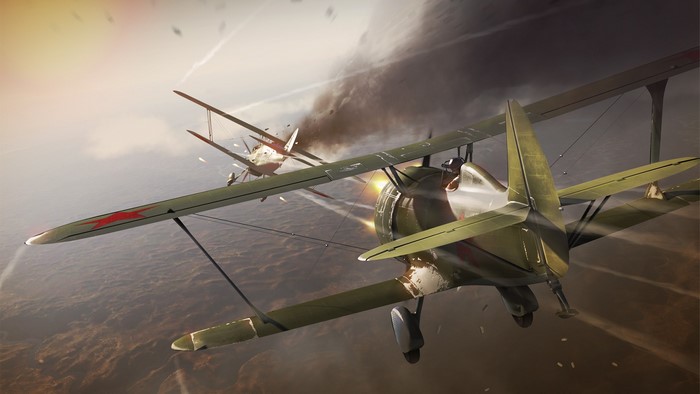 I-15 biplanes in aerial combat in War Thunder