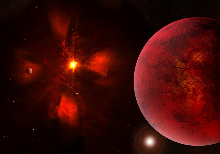 Planets and Nebula in Space