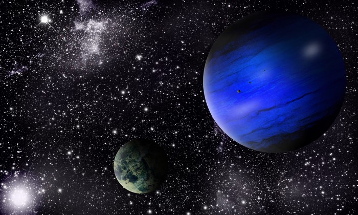 Planets and stars in deep space