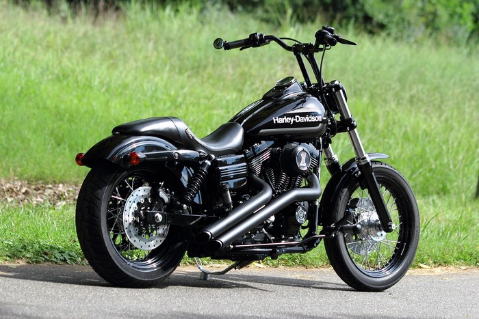 Black Harley-Davidson Motorcycle on Road