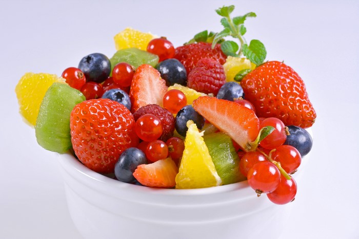 Fruit Salad with Strawberries and Currants