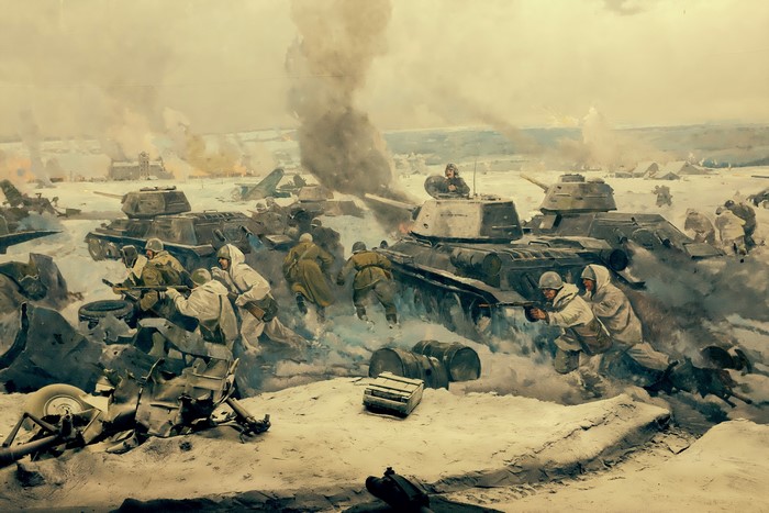 4K Battle of Stalingrad War Tanks