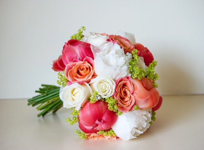 Bouquet of Roses and Peonies