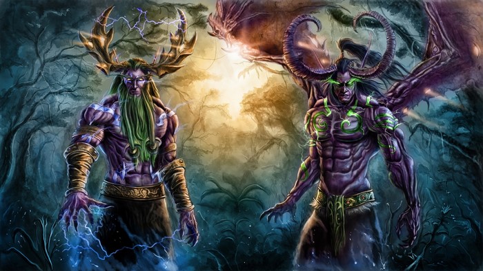 Malfurion and Illidan Stormrage from World of WarCraft