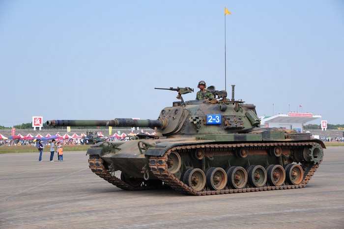 CM-11 tank with crew and spectators