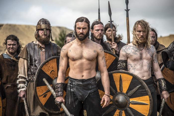 Vikings TV series: Warriors with shields and spears