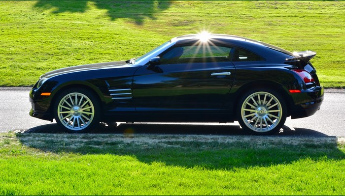 Black 2005 Chrysler Crossfire SRT6 parked on the side