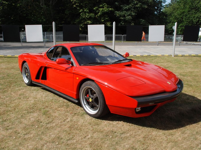 Red 1993 Ferrari FZ93 Zagato sports car