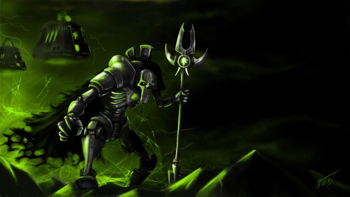 Necron Lord with Staff from Warhammer 40000