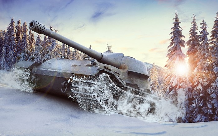 VK 7201 tank in snow from World of Tanks