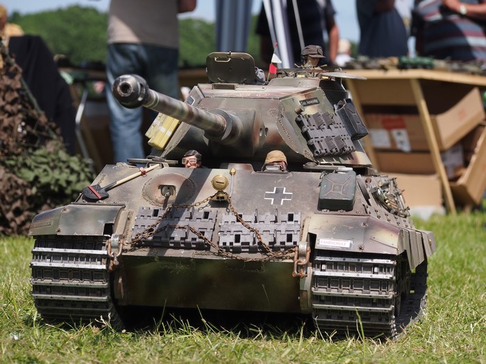 4K Tiger II Tank Model on Grass