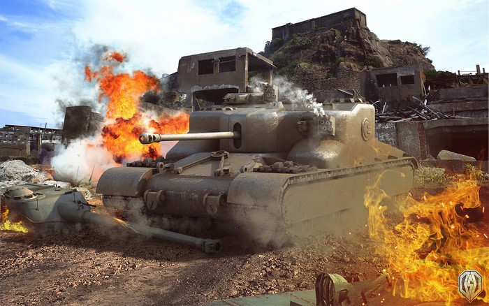 AT 15 Britain tanks in World of Tanks battle