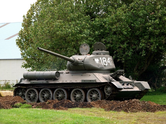 T-34-85 tank with Polish markings