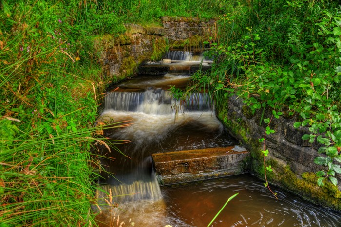 Waterfalls at Yarrow, Lancashire, England