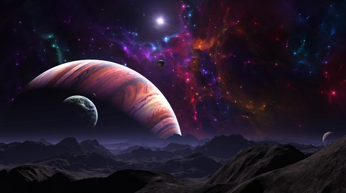 Planets and nebulae in deep space