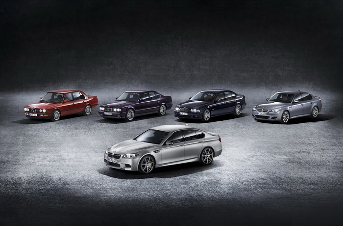 BMW M5 Generations Displayed
