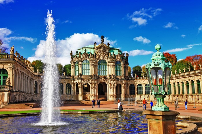 4K Zwinger Dresden Germany Fountains Palace