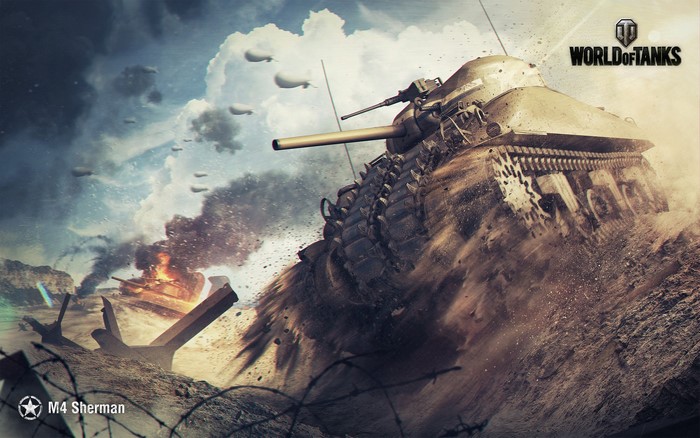 M4 Sherman Tank in World of Tanks Battle