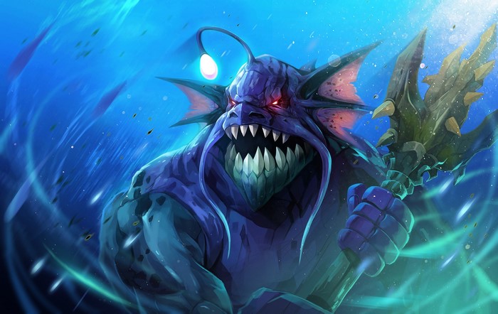 Slardar from DOTA 2 underwater