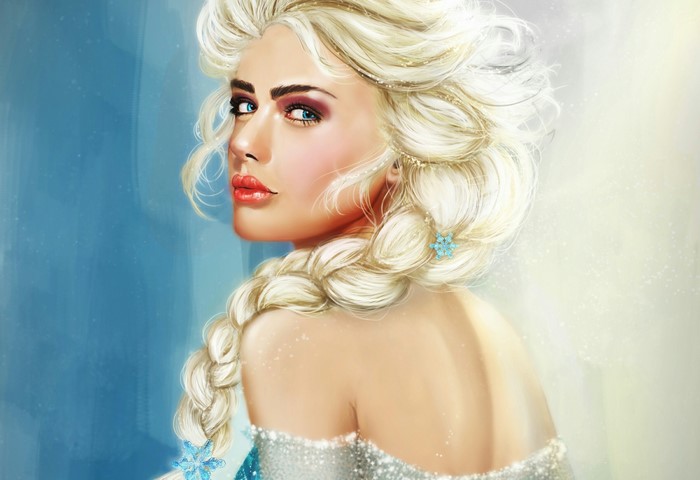 Elsa from Frozen with Braid Hair