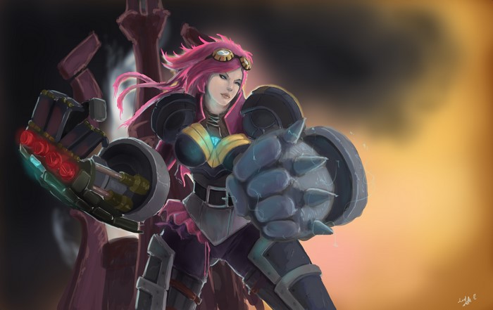Vi from League of Legends with Goggles