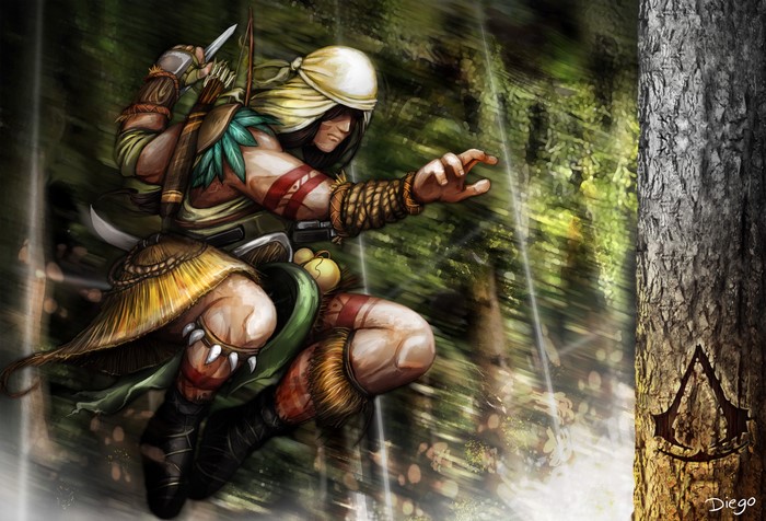 Assassin from Assassin's Creed in a Forest