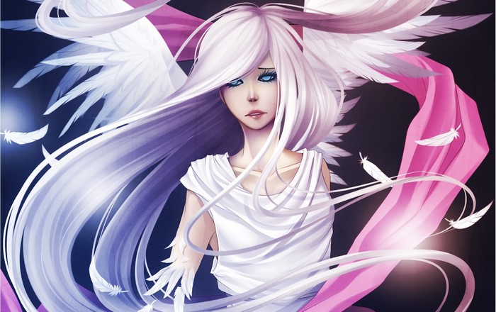 Naimane with white wings and pink fabric