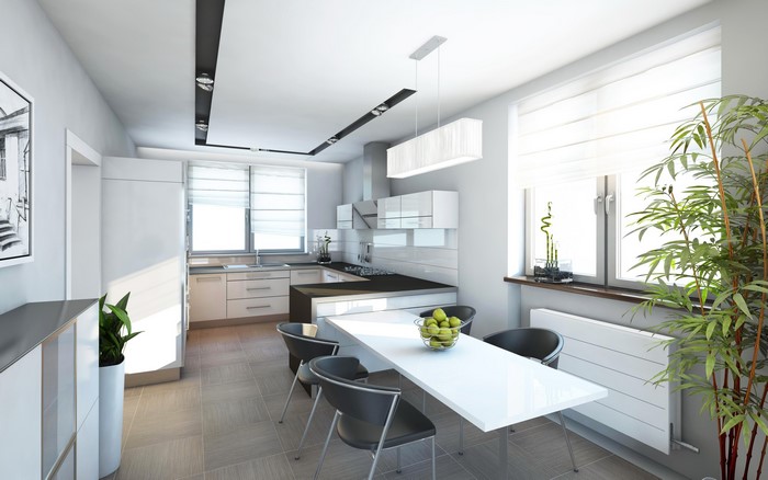 Modern Kitchen with Dining Area