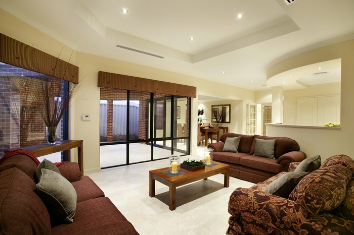 Living room with sofas and coffee table