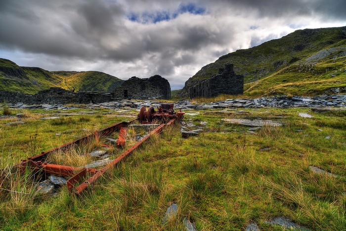 Abandoned Slate Quarry in Snowdonia National Park, UK