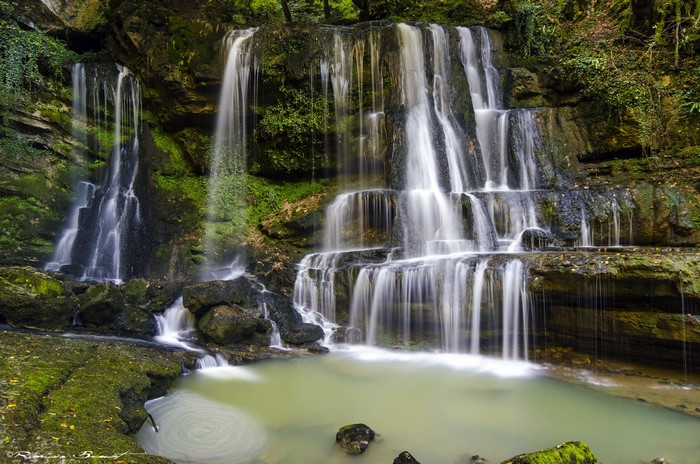 Waterfalls in Les Planches, Franche-Comté, France