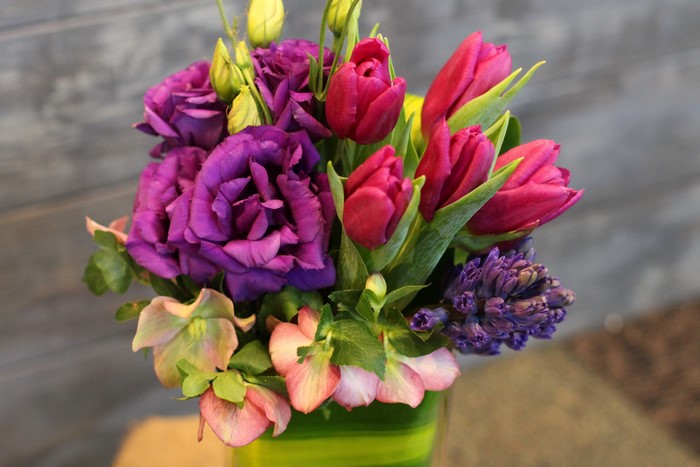 Vibrant Mixed Flower Bouquet with Tulips and Eustoma