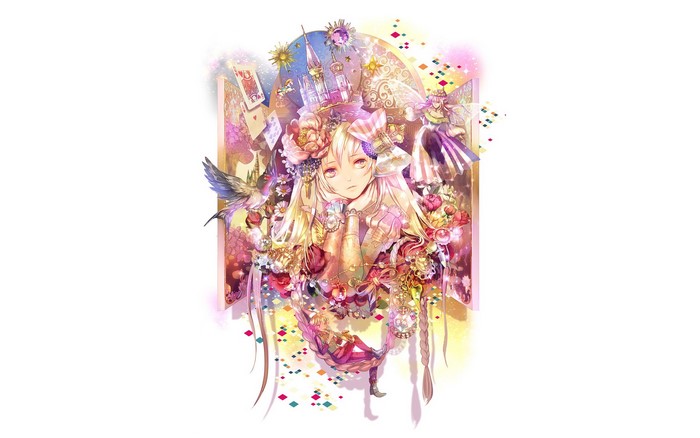Yuu from Arcadia with flowers and cards
