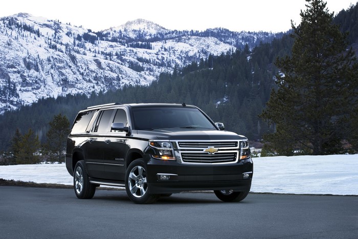 2015 Chevrolet Suburban LTZ in mountains