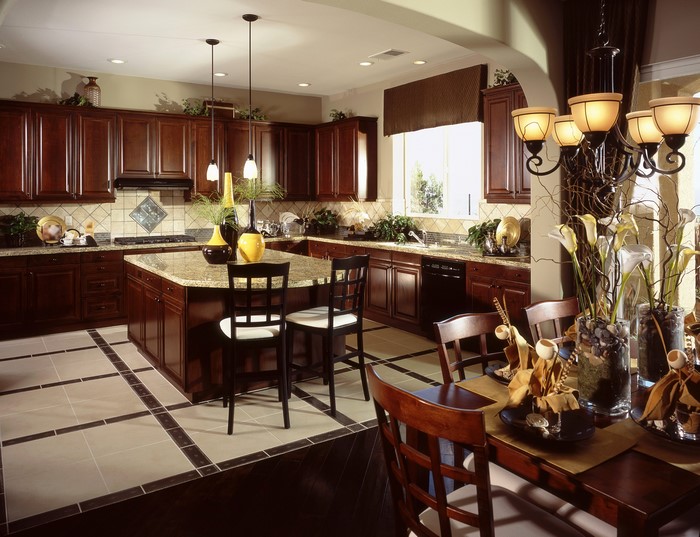 Luxury Kitchen with Island and Dining Area