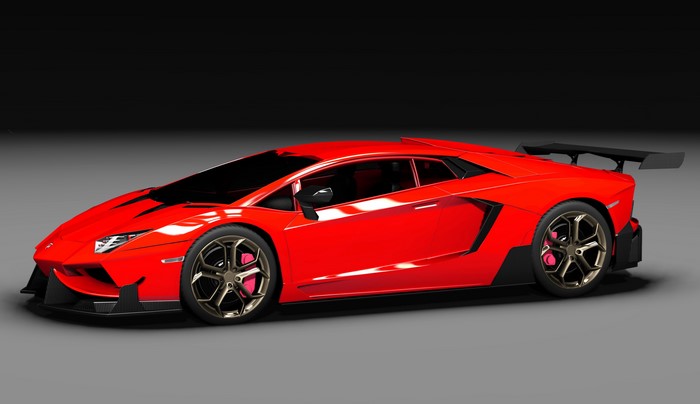 4K Red Lamborghini Aventador LP700-4 Edizione GT Tuning