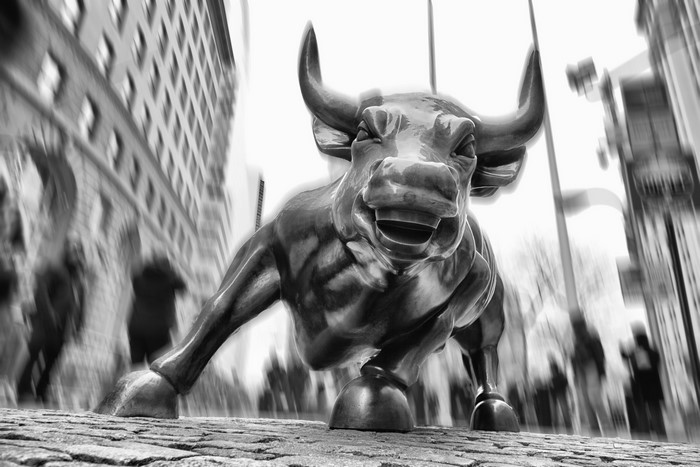 Charging Bull statue on Wall Street, New York City