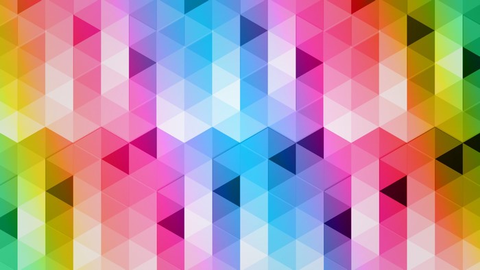Abstract geometric pattern with rainbow gradient