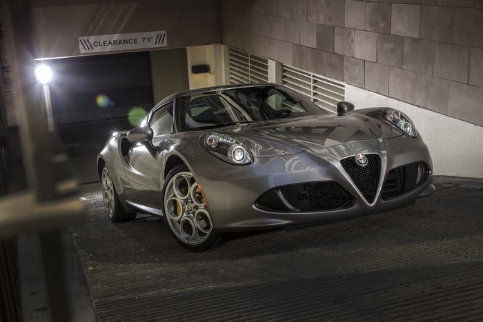 Grey 2015 Alfa Romeo 4C Front