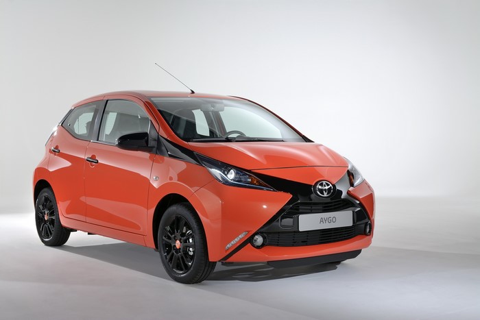 Orange Toyota Aygo