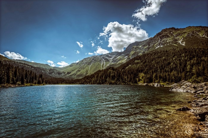 Mountains and Lake Scenery in Austria